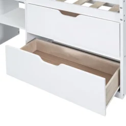 Twin Size Low Loft Bed With Rolling Desk, Shelves And Drawers - ModernLuxe -Kiddo Land Store GUEST d9c34ab7 6ee8 4508 b3a8 dcf892a268c5