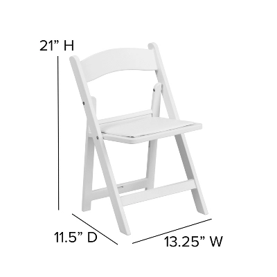 Emma And Oliver 10 Pack Kids White Resin Folding Event Party Chair With Vinyl Padded Seat 6 Emma And Oliver 10 Pack Kids White Resin Folding Event Party Chair With Vinyl Padded Seat - Image 4