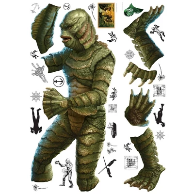 Classic Monsters Creature From The Black Lagoon Giant Peel & Stick Wall Decals - RoomMates 3 Classic Monsters Creature From The Black Lagoon Giant Peel & Stick Wall Decals - RoomMates
