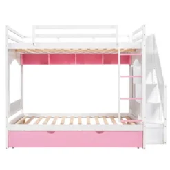 Full Over Full Bunk Bed With Trundle, Stairs, Ladders And Storage Cabinet-ModernLuxe -Kiddo Land Store GUEST dd83a62d bd06 4835 b9fa 204b2f7e0262