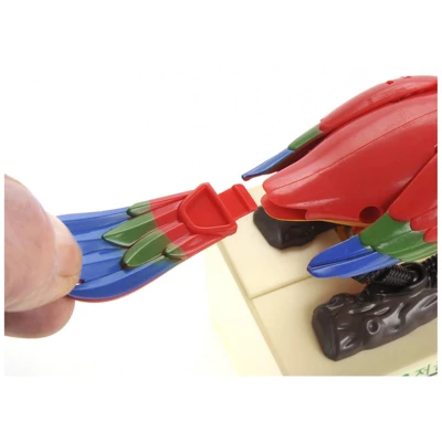 Insten Parrot Piggy Bank Robotic Coin Munching Toy Money Box, Red, 6.6x6.5 Inches 8 Insten Parrot Piggy Bank Robotic Coin Munching Toy Money Box, Red, 6.6x6.5 Inches - Image 6