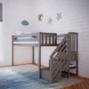Max & Lily Twin Low Loft Bed With Staircase