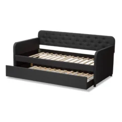 Twin Camelia Fabric Upholstered Button Tufted Sofa Daybed Gray - Baxton Studio -Kiddo Land Store GUEST e07b6128 19dc 4b03 9e44 a3b725cecf05