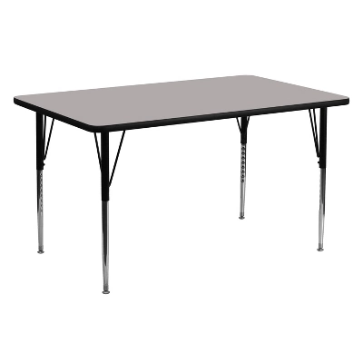 Emma And Oliver 24x60 Rectangle HP Laminate Adjustable Activity Table 8 Emma And Oliver 24x60 Rectangle HP Laminate Adjustable Activity Table - Image 6