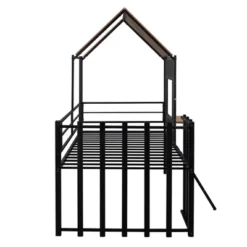 Metal Twin Size Loft Bed With Roof, Windows, Railing And Ladder - ModernLuxe -Kiddo Land Store GUEST e1a2a638 538f 461f b1dc adac40e99ea6