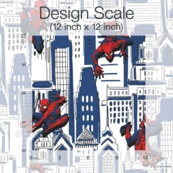 Spider-Man Cityscape Peel And Stick Wallpaper Red/Blue/Gray - RoomMates -Kiddo Land Store GUEST e2492c87 3a83 432a a9e6 381b2a6648d0