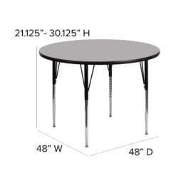 Emma And Oliver 48" Round Laminate Adjustable Activity Table 15 Emma And Oliver 48" Round Laminate Adjustable Activity Table -Kiddo Land Store GUEST e45228bd 954b 4fd4 81e2 19cb8dd11db7
