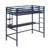 Twin Maxwell Metal Loft Bed With Desk & Shelves Blue/Black - Novogratz -Kiddo Land Store GUEST e63a8a7a b43b 4246 b9ba 8b768c4fdb51