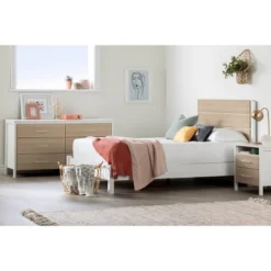 Munich 2 Drawer Nightstand - White/Soft Elm - South Shore -Kiddo Land Store GUEST e76e5db2 c47b 41cd afa4 4174a929a998