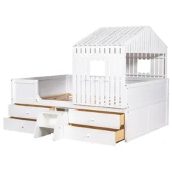 Full Size House Low Loft Bed With Four Drawers-ModernLuxe -Kiddo Land Store GUEST e921b5cd 111e 40b5 b5e8 dfc6507088aa