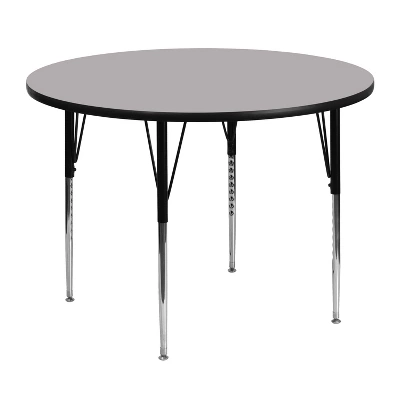 Emma And Oliver 48" Round Laminate Adjustable Activity Table 8 Emma And Oliver 48" Round Laminate Adjustable Activity Table - Image 6
