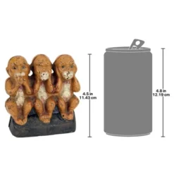 Design Toscano Speak No, See No, Hear No Evil Monkeys Still Action Die-Cast Iron Coin Bank -Kiddo Land Store GUEST e9d7472d 3ca6 4138 b42a 58c8f9f9b19a