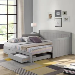 King Harmony Daybed With Conversion Dove Gray - Alaterre Furniture 18 King Harmony Daybed With Conversion Dove Gray - Alaterre Furniture -Kiddo Land Store GUEST ebbe9328 2e0c 4365 9ff9 01340882f3cc