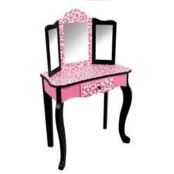 Fashion Leopard Prints Gisele Play Wooden Vanity Set Pink / Black - Teamson Kids 13 Fashion Leopard Prints Gisele Play Wooden Vanity Set Pink / Black - Teamson Kids -Kiddo Land Store GUEST ed6443c6 0ae7 4f64 8d93 4da37504f1aa