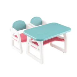 Costway 3-Piece Kids Table And Chair Set Toddler Activity Study Desk With Building Blocks -Kiddo Land Store GUEST ed94da55 eb9c 40ec 88b9 28994d3d1081