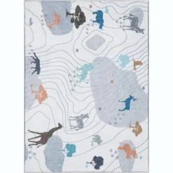 Well Woven Safari Animals Map Playmat Apollo Kids Collection Grey Area Rug -Kiddo Land Store GUEST ef9b6a43 1bd7 469f 9d5b 8730a8c9b841