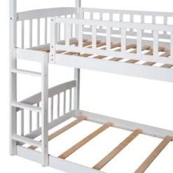 House Shape Twin Over Twin Bunk Bed With Slide - ModernLuxe -Kiddo Land Store GUEST f5e37244 8a6b 47b2 a884 f0acff8428ad