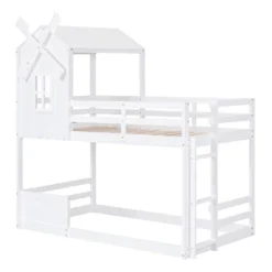 Twin Over Twin Bunk Bed With Roof, Window, Guardrails And Ladder - ModernLuxe 13 Twin Over Twin Bunk Bed With Roof, Window, Guardrails And Ladder - ModernLuxe -Kiddo Land Store GUEST f687bcea 286a 4321 9c48 da2d1e3d549e