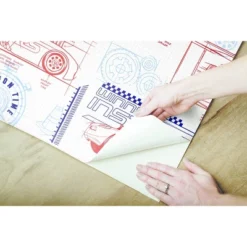 Disney Pixar Cars Schematic Peel And Stick Wallpaper Red/Blue - RoomMates -Kiddo Land Store GUEST f7d09094 7af1 4f97 9efa b647203ab33d