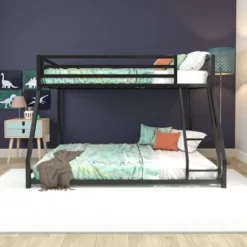 Twin/Full Max Metal Bunk Bed Black - Room & Joy -Kiddo Land Store GUEST f9651c4e a011 41b2 bb68 2dea73a9a509