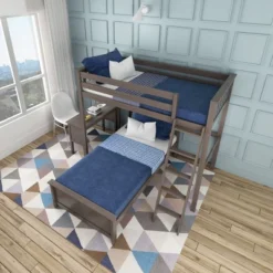 Max & Lily L-Shaped Twin Over Twin Bunk Bed With Desk -Kiddo Land Store GUEST fa6e4e79 cda5 4e77 b43a 2d35348cd1f1
