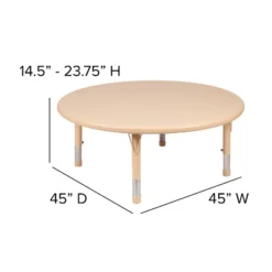 Emma And Oliver 45" Round Natural Plastic Height Adjustable Activity Table - School Table For 4 12 Emma And Oliver 45" Round Natural Plastic Height Adjustable Activity Table - School Table For 4 -Kiddo Land Store GUEST fd16d9a9 e74d 4d43 8864 c668994b06ff