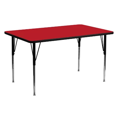 Emma And Oliver 24x60 Rectangle HP Laminate Adjustable Activity Table 11 Emma And Oliver 24x60 Rectangle HP Laminate Adjustable Activity Table - Image 9