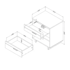 Fynn Nightstand With Cord Catcher - South Shore -Kiddo Land Store GUEST ff517ddc e2cc 4549 b356 50673a6df909