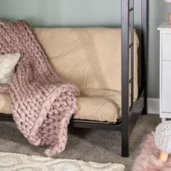 Twin Over Futon Analise Metal Bunk Bed Black - Saracina Home -Kiddo Land Store GUEST ffe84cd1 2ca5 49b4 b5d9 a86751b3e5fc